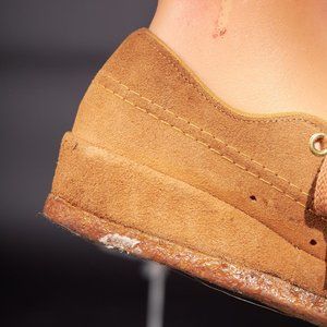 1970s Groundhog Boho Tan Clogs Shoes Wedges